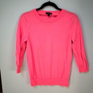 Neon pink J. Crew sweater